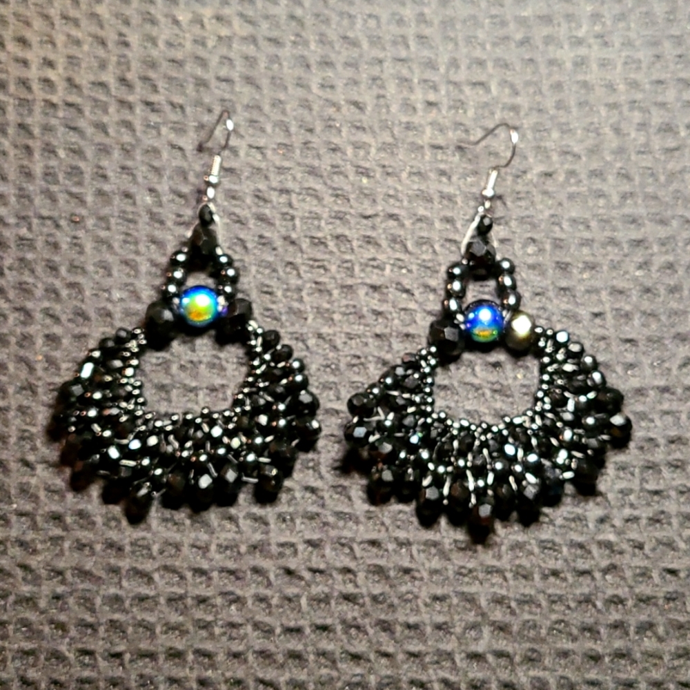 Bold and beautiful handmade beaded earrings